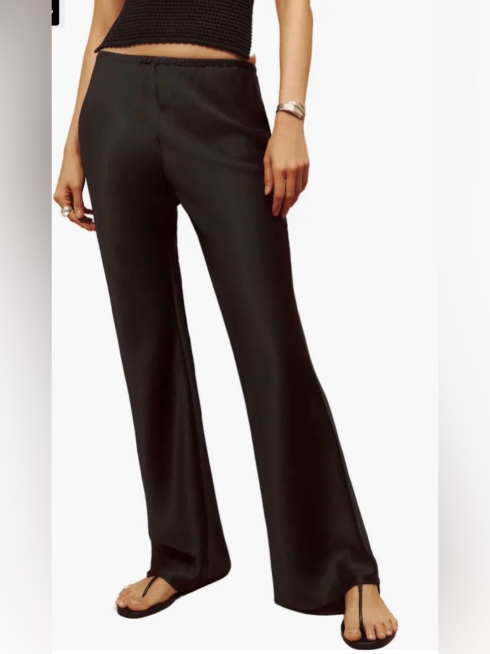 Gale High Waist Satin Pants size L